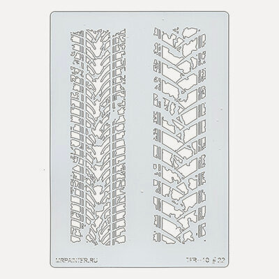 Изображение товара Mr.Painter TFR-10-ZR44 Трафарет-маска 11.5×16.5 см с 22 протектора №2 для точной покраски