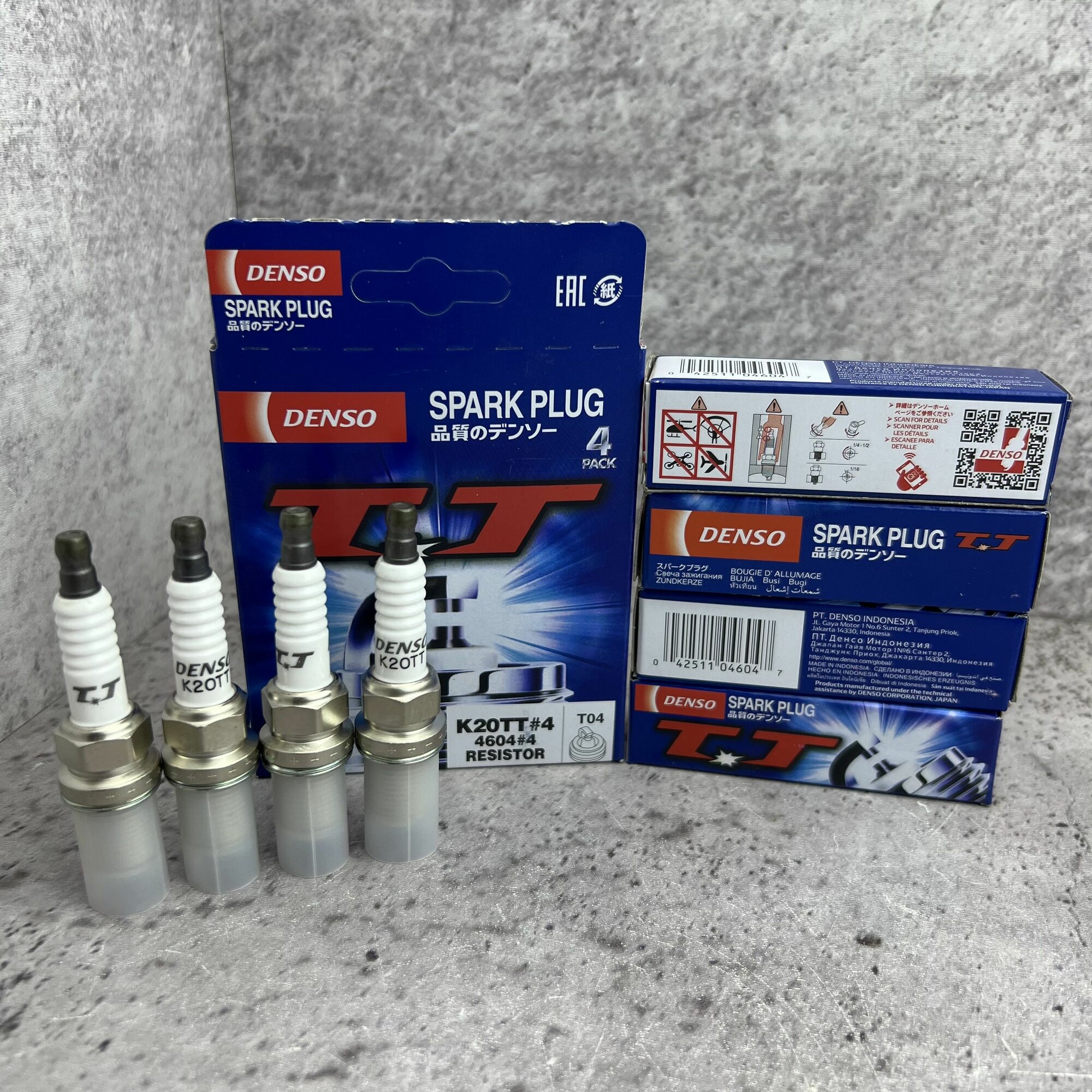 Свечи зажигания. Комплект. DENSO K20TT 4шт Для 16кл на Лада VESTA Xray RENAULT Logan Kangoo Sandero Kaptur AlmeraK7J k7M K4M — фото 1