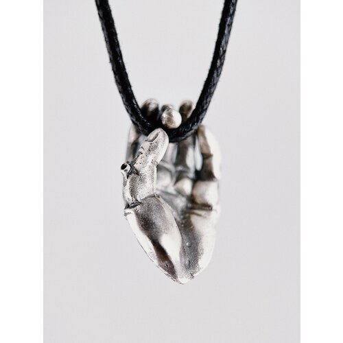 Подвеска Братья Глазуновы, серебро, 925 проба, оксидирование, серебристый