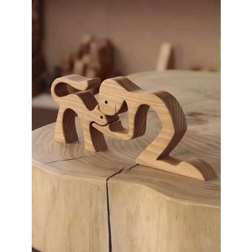 3 мишек, из клёна. Семейная композиция