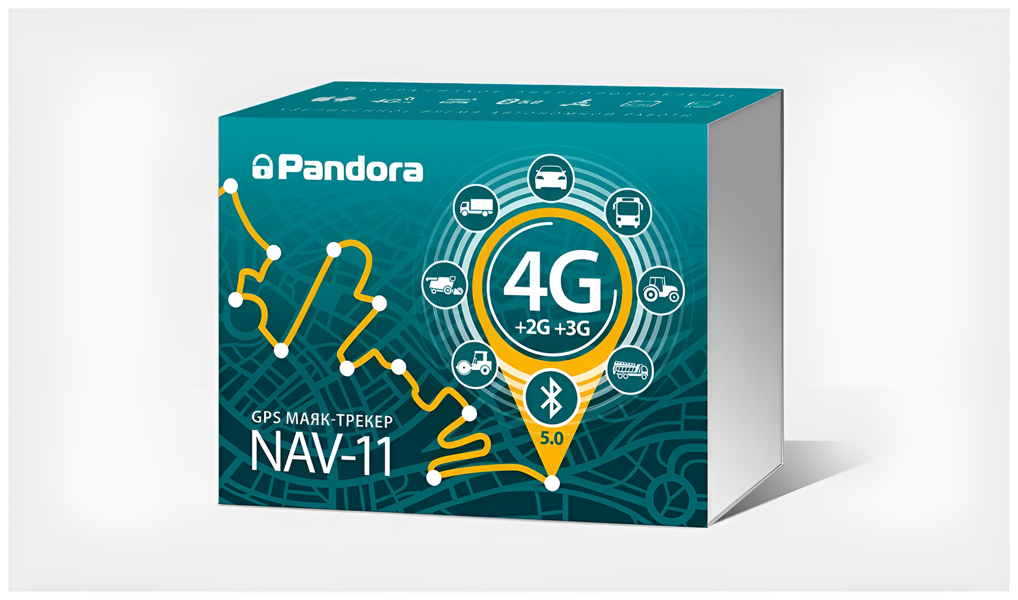 Трекер Pandora NAV-11, 4G модуль, для авто/мото/вело, встроенные элементы питания CR123