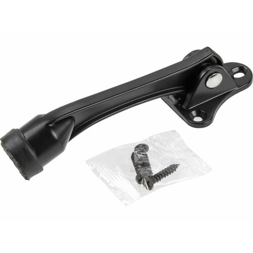 Фиксатор дверной откидной ограничитель стоппер упор для дверей Козья ножка STARFIX L134 цвет черный SMF-69923-1 650₽