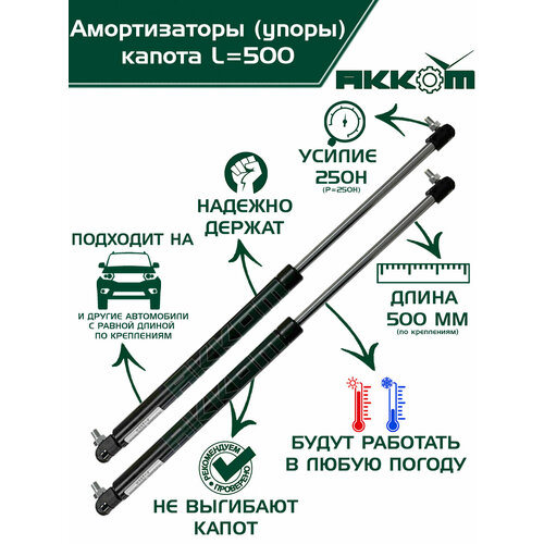 Амортизатор капота газовый УАЗ Патриот комплект 2 штуки P-250H 1176₽