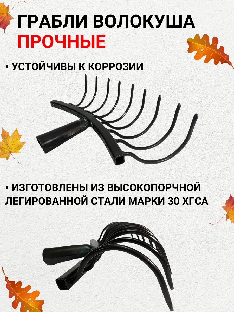 Грабли Грабли садовые веерные Волокуша - Боронуша 9 зубьев