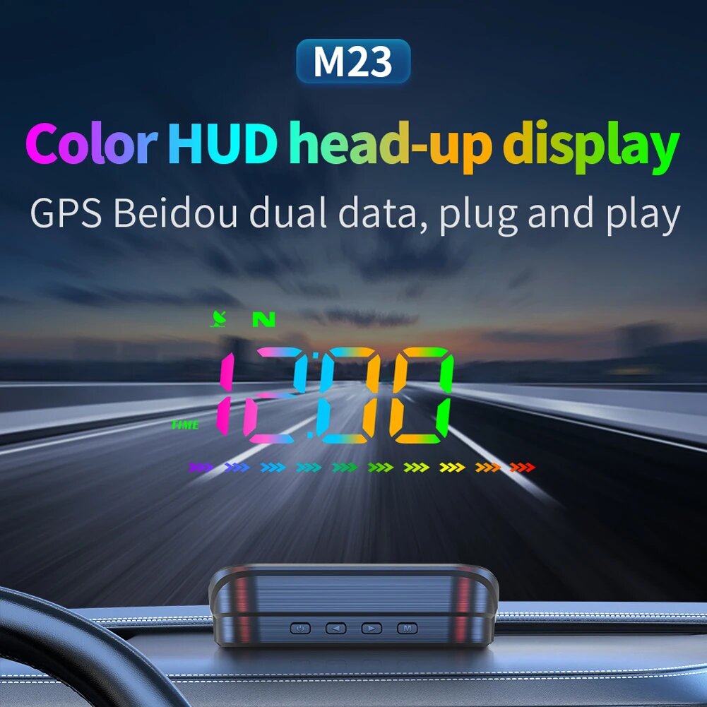 Автомобильный HUD проекционный дисплей USB источник питания проектор на лобовом стекле система предупреждения о превышении скорости проекция лобового стекла спидометр — фото 1