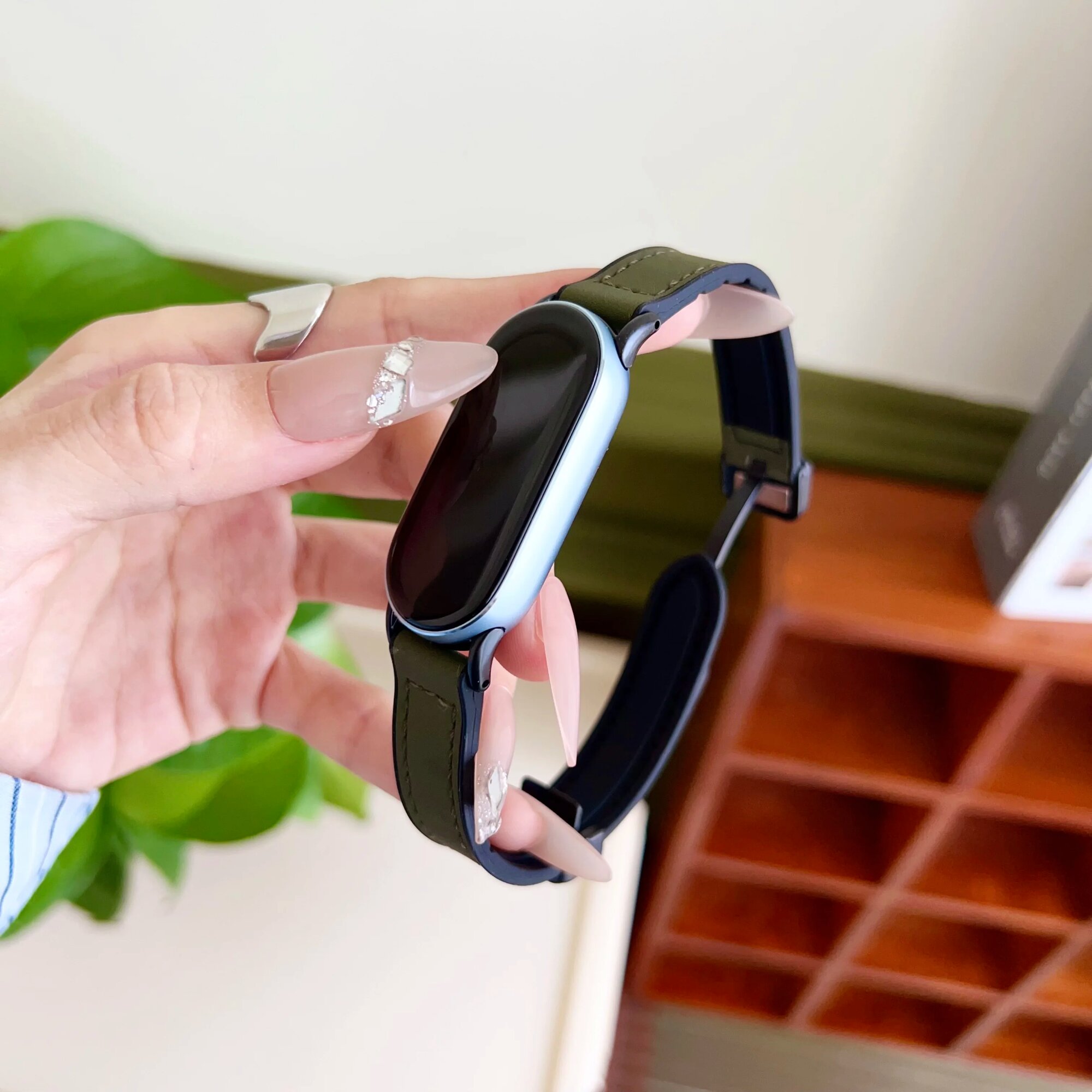 Ремешок YEELUSEE для Mi Band 8 9 10, темно-зеленый