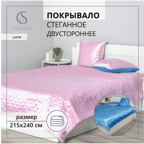 фото Покрывало на кровать и диван selena евро 240х215 "шелли", шелк