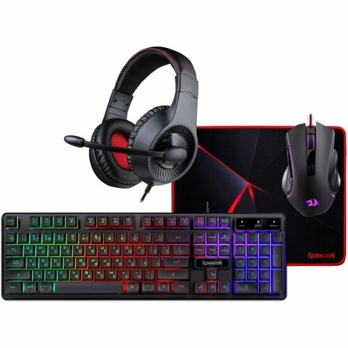 Игровой набор Redragon S137 RU мышьклавиатураковернаушники 72335 3045₽