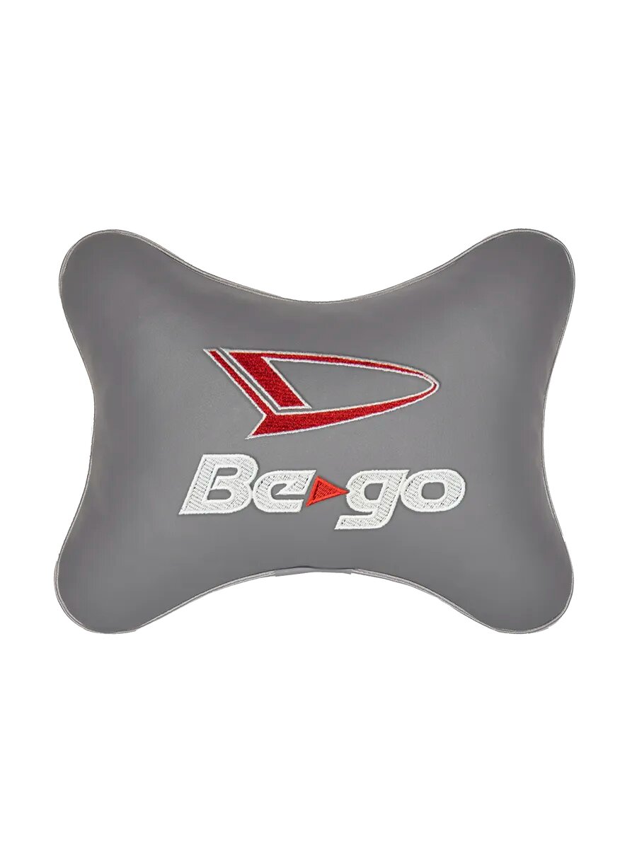 Подушка на подголовник серая экокожа DAIHATSU Be-go