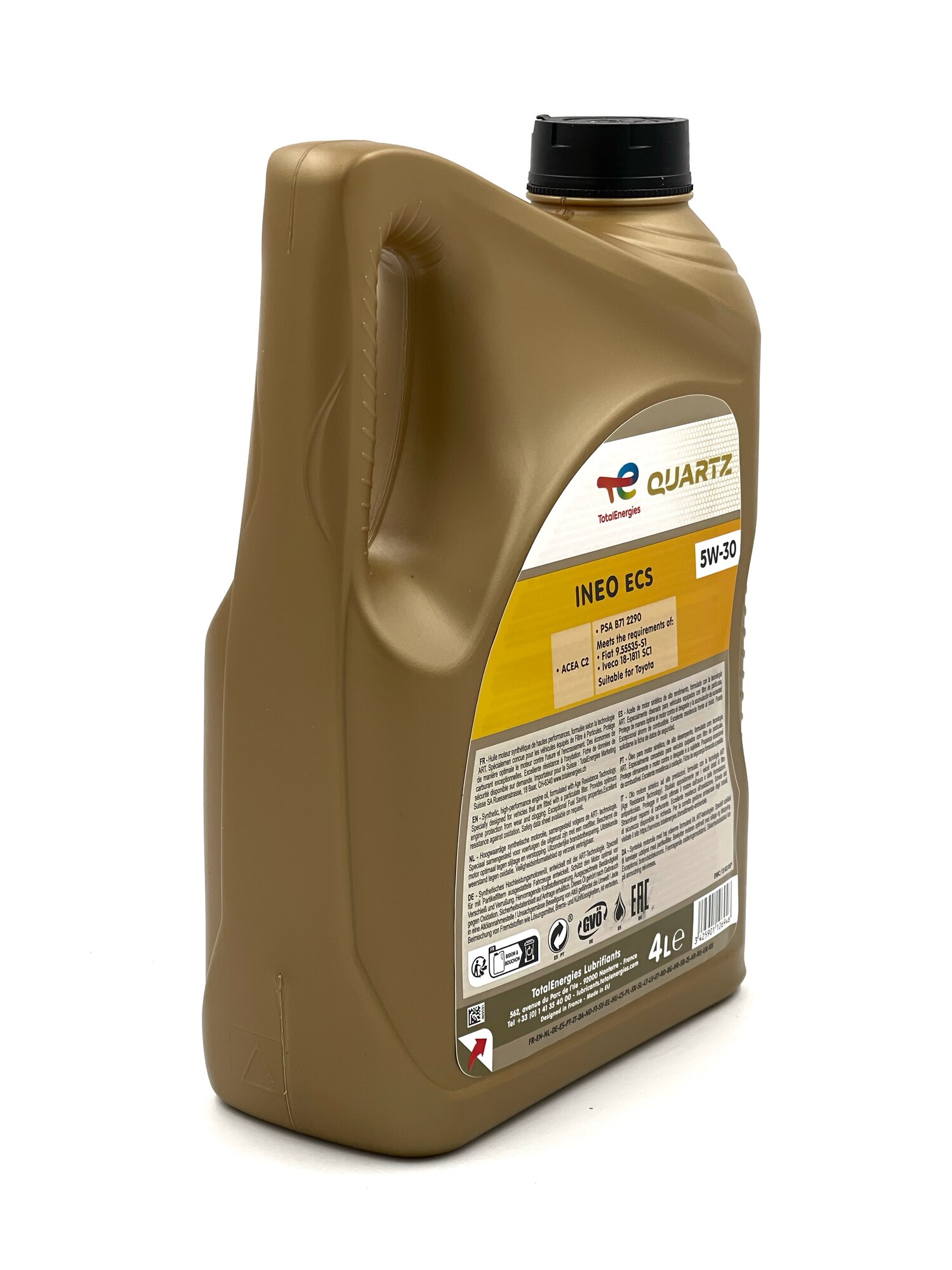 Масло моторное Total QUARTZ INEO ECS 5w-30, синтетическое 4 литра — фото 1