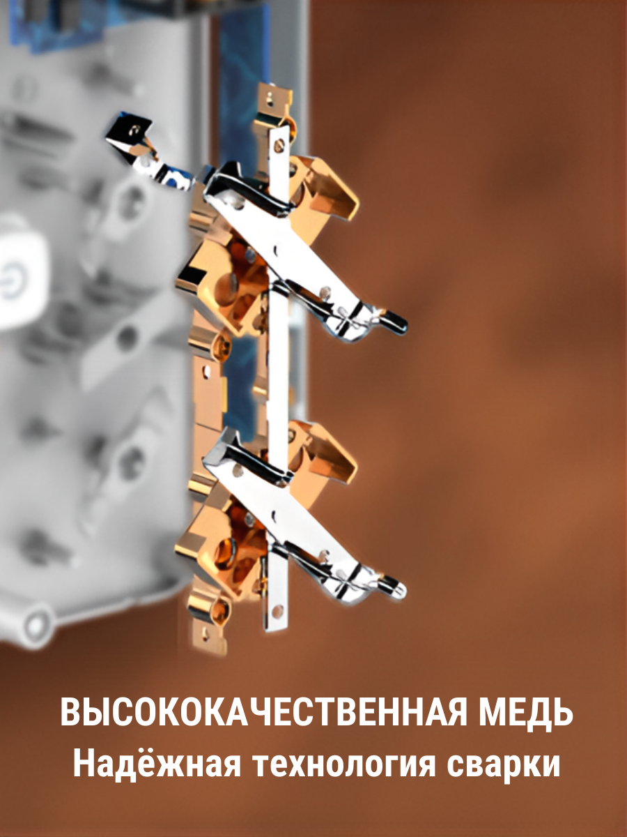 Сетевой фильтр DiKAT переходник на 2 розетки + 2 USB + Type-C+ подсветка Touch — фото 1