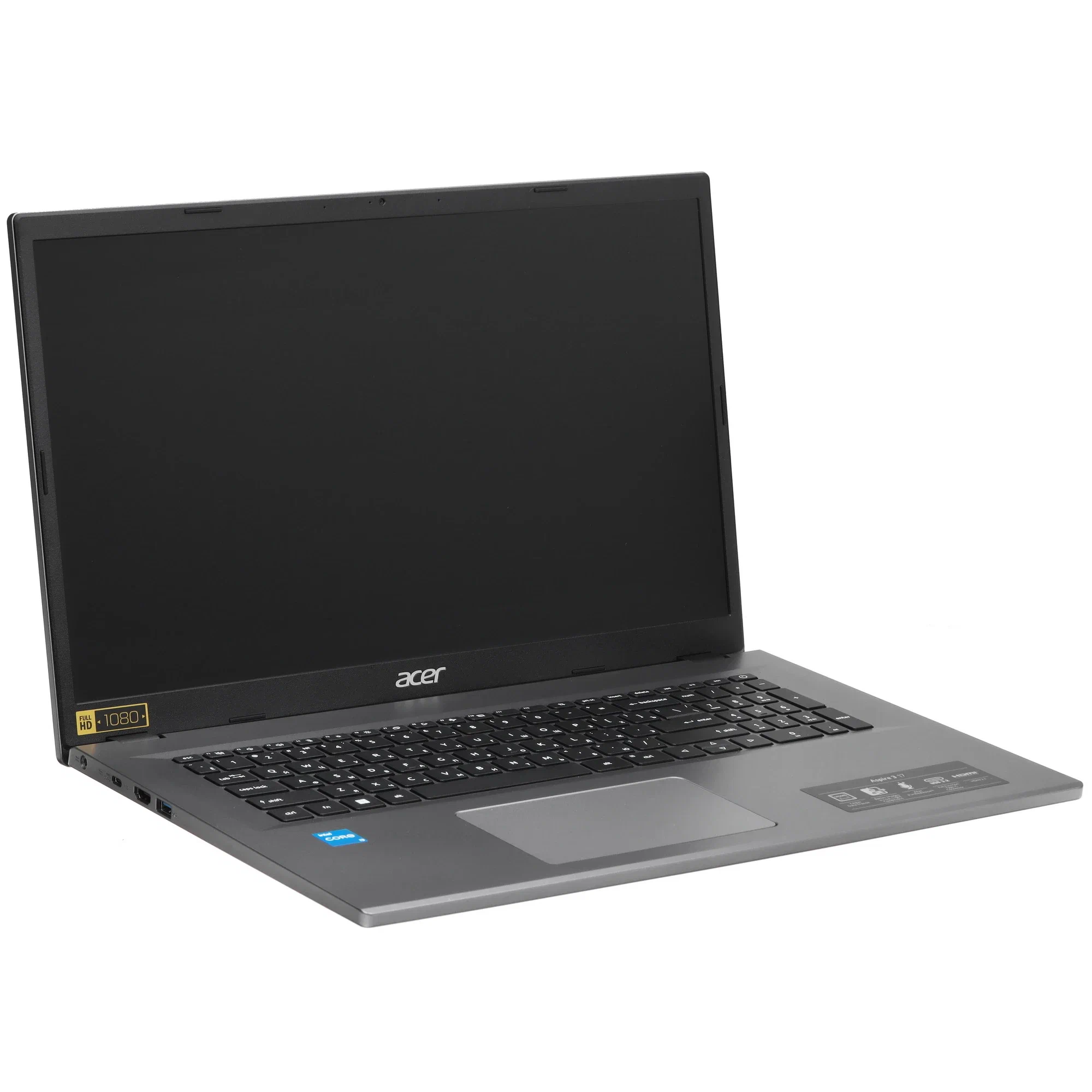 17.3" Ноутбук Acer Aspire 3, IPS, Intel Core i3-N305 (8 ядер, до 3.8 ГГц), RAM 16 ГБ LPDDR5, SSD 512 ГБ, Intel UHD Graphics, Windows 11 Pro + Office 2021 Pro Plus, Русская раскладка, ЕАС — фото 1