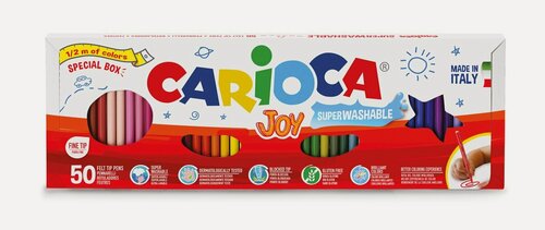 Изображение товара CARIOCA Joy набор фломастеров для рисования, 50 цветов 41018