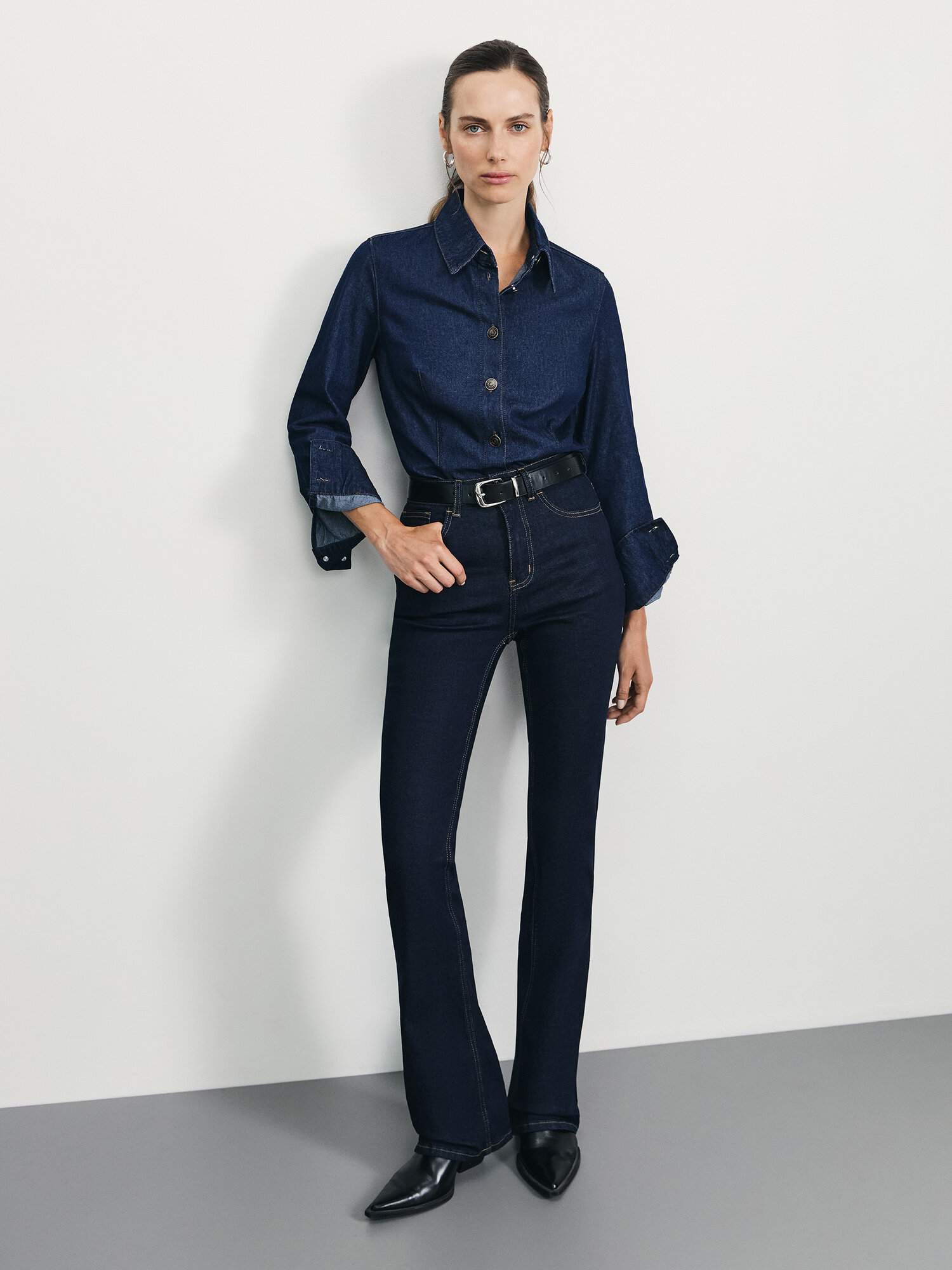 Джинсы буткат Zarina bootcut, размер S (RU 44)/164, синий