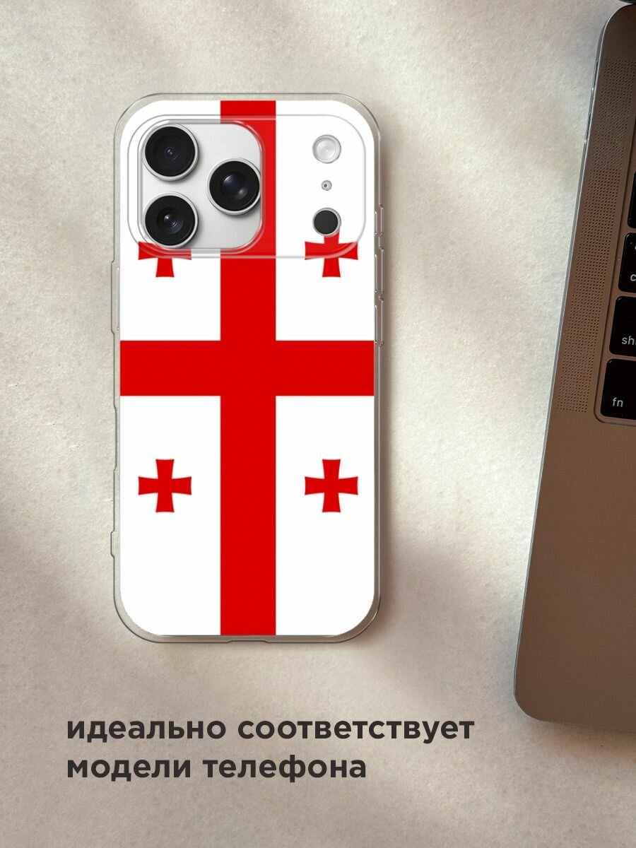 Чехол на Apple iPhone 17 Pro Max / Айфон 17 Про Макс с принтом "Флаг Грузии" — фото 1