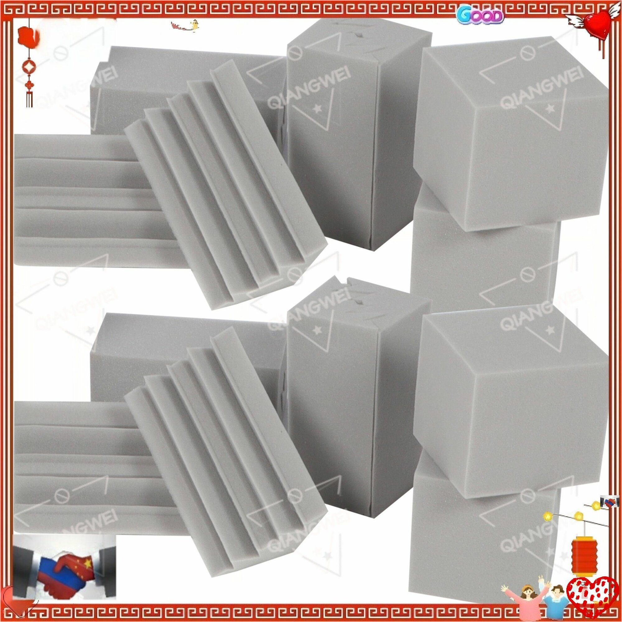 Звукопоглощающие Панели Басовые Ловушки Для Детской Серые Из Поролона 16 Шт