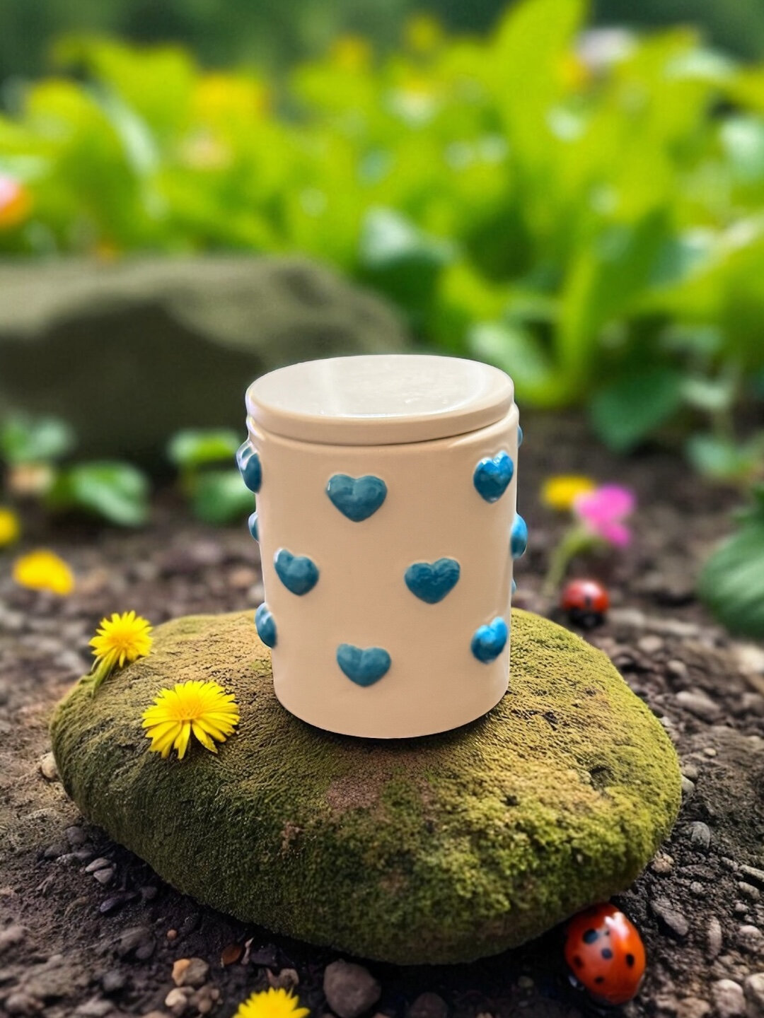 Декоративная стакан из гипса Amore, 6 * 6 * 8 см - Голубой