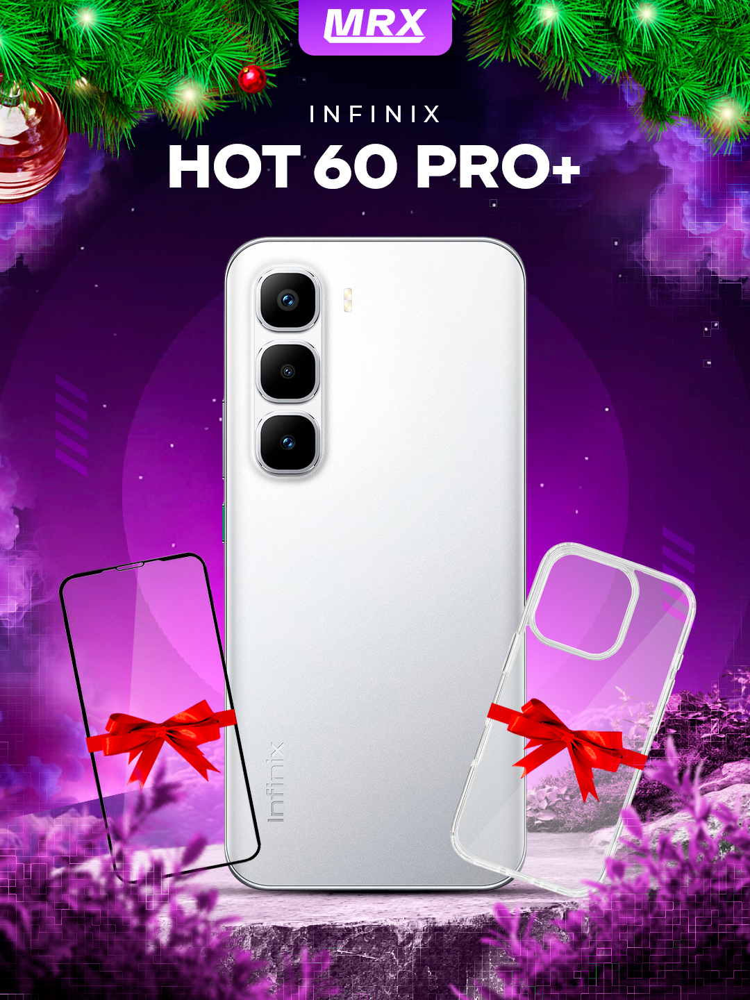 Смартфон Infinix Hot 60 Pro Plus, 8/256Гб, AMOLED 144 Гц, 5160mAч 45W, Серый