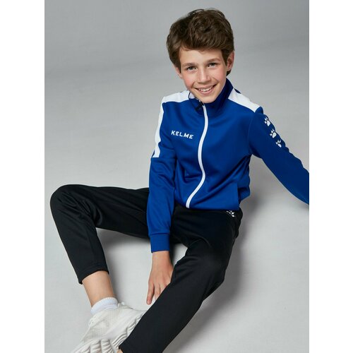 фото Костюм спортивный kelme tracksuit спортивный костюм для мальчика, размер 130, синий/черный