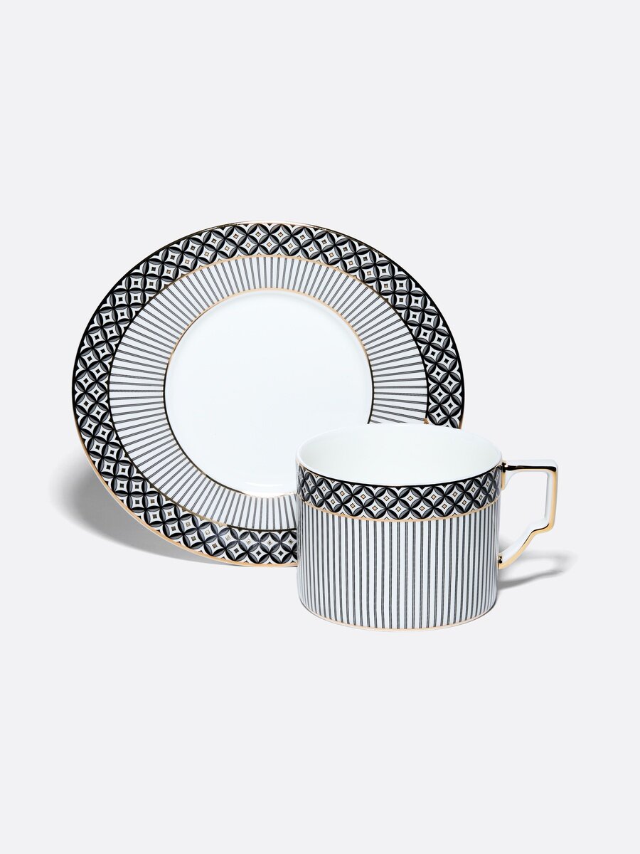 Чайная пара Элегия рис. "Elegant", 260 мл, Императорский фарфоровый завод