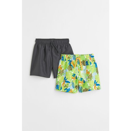 Шорты для плавания H&M, 2 шт., размер 110/116, серый, зеленый шорты для плавания ripndip размер m черный