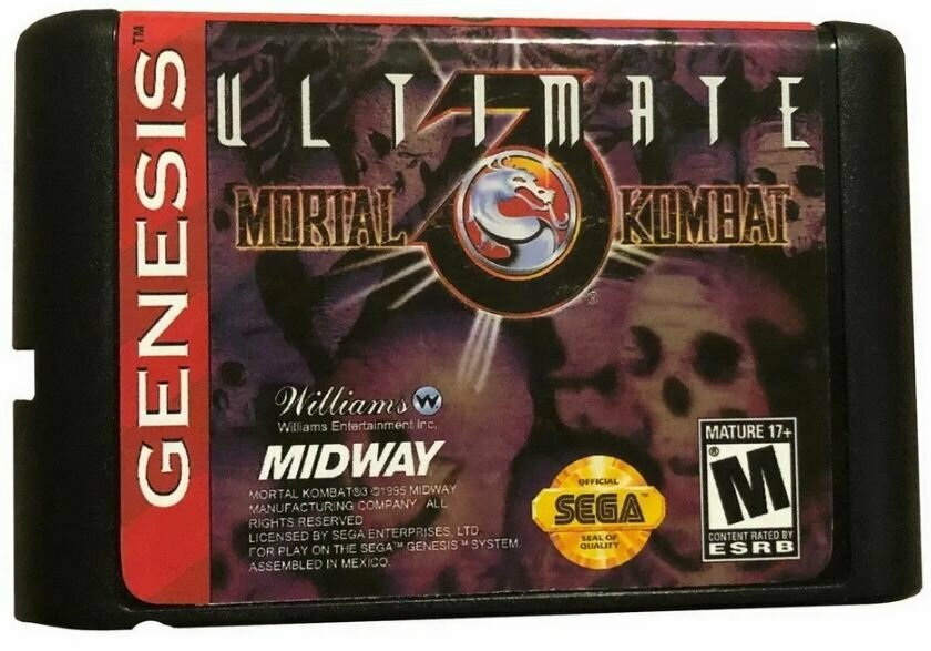 Картридж Игра Sega Mortal Kombat 3 Ultimate (без коробки)