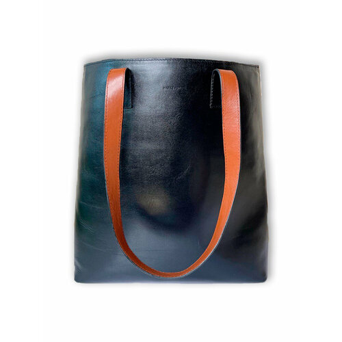 фото Сумка шоппер mark & fox, фактура гладкая, черный, коричневый