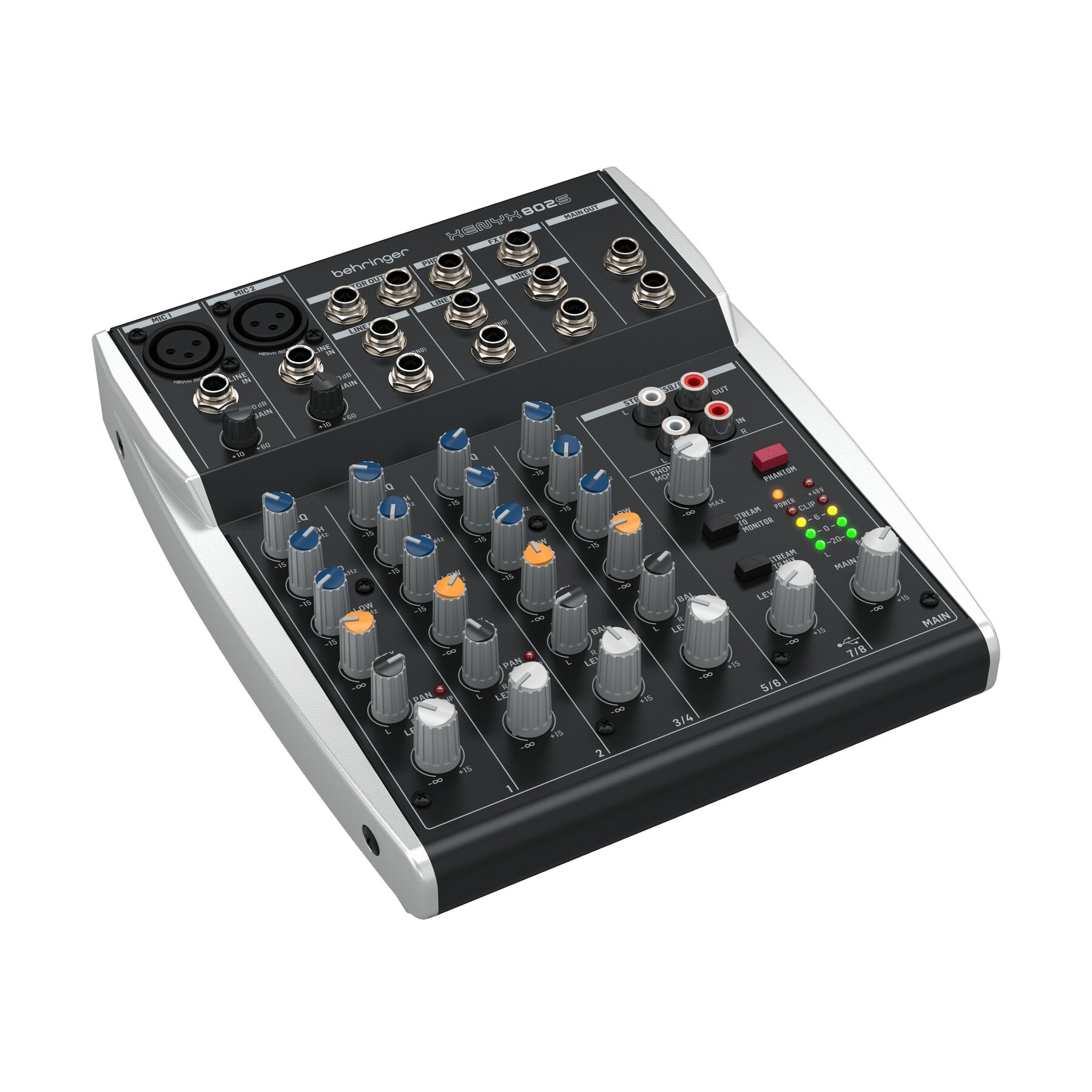 Behringer XENYX 802S - микшерный пульт 8 входов 2 шины выходов трехполосный эквалайзер