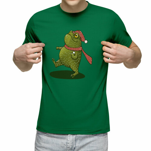 Футболка Us Basic, размер 2XL, зеленый мужская футболка зимняя лягушка путешественница l серый меланж