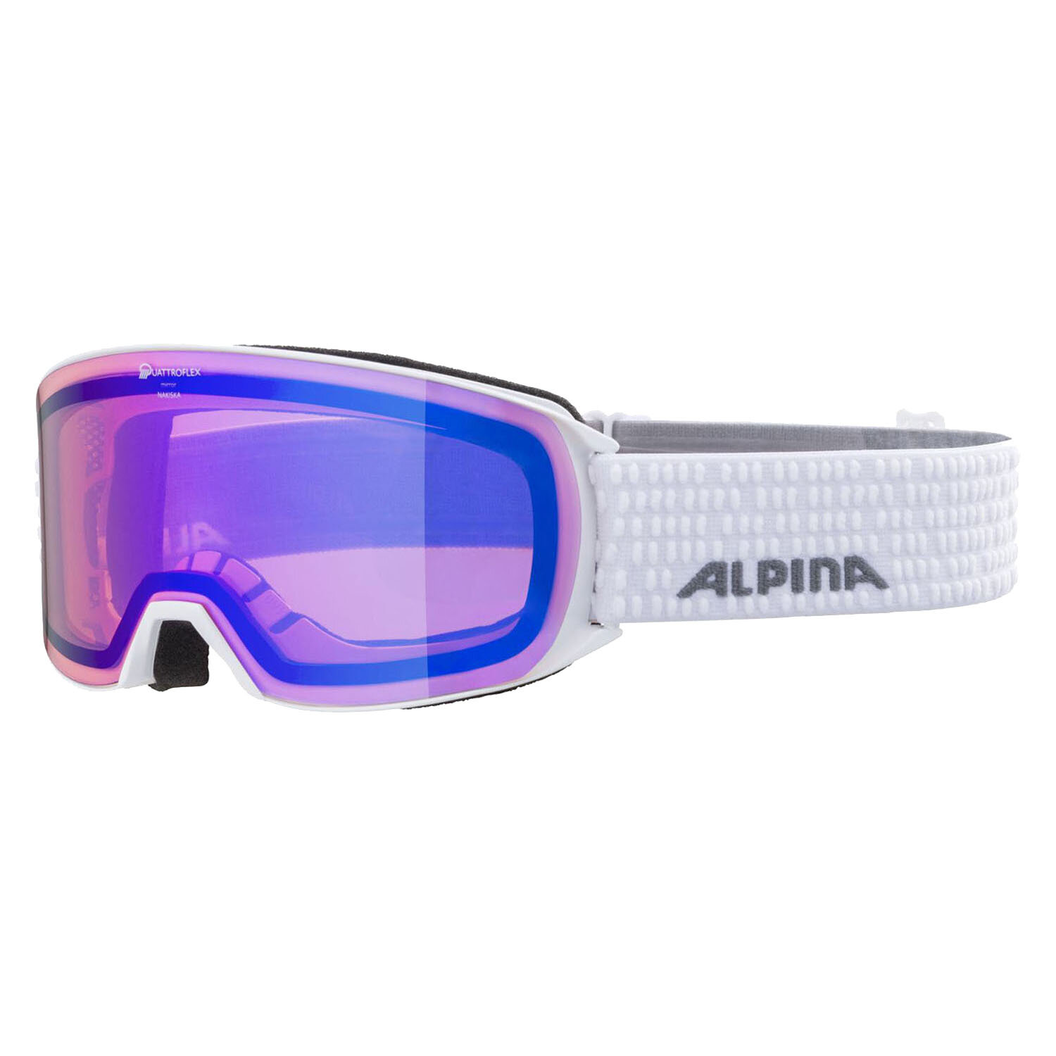 Очки горнолыжные ALPINA Nakiska Q White Gloss/Q Blue S2