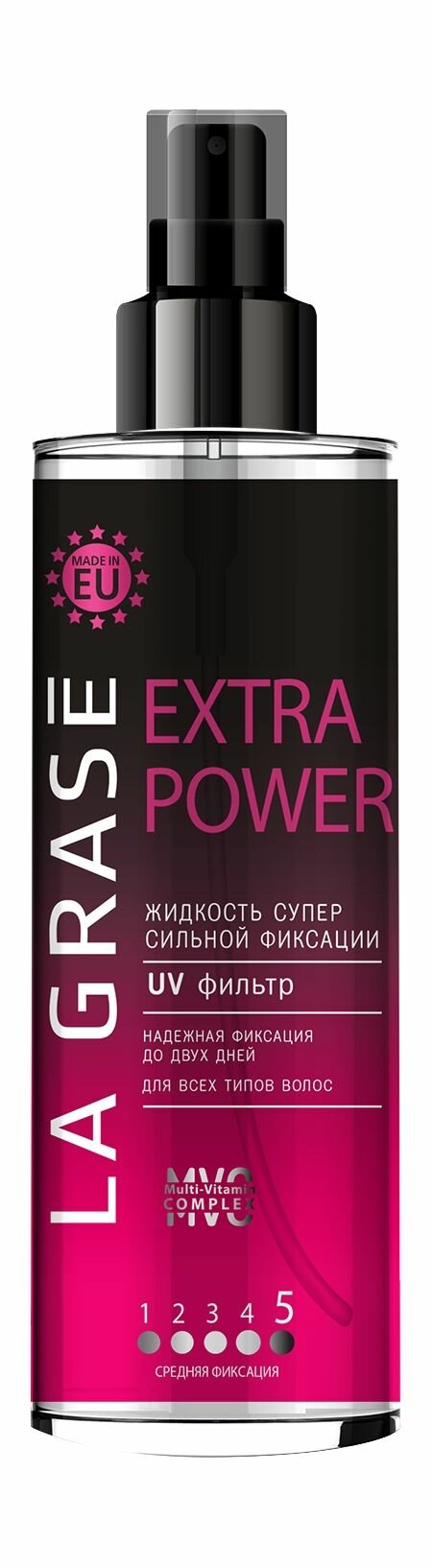 Жидкость для укладки волос с эффектом мегафиксации / La Grase Extra Power