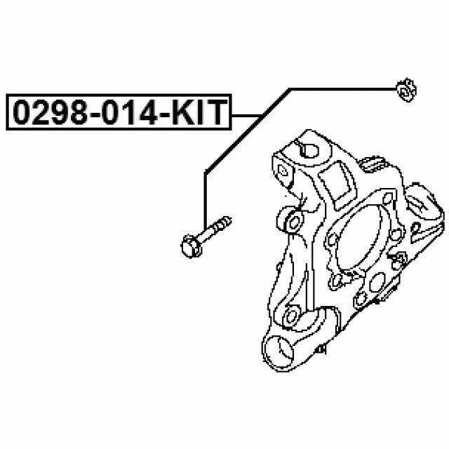 Болт крепления подвески ремкомплект FEBEST 0298-014-KIT для автомобилей Infiniti, Nissan, Renault.