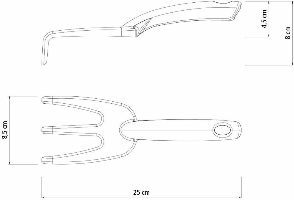Рыхлитель с 3-мя зубцами пластиковый Tramontina 25x8x2 см