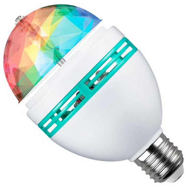 Лампа ночник светодиодная rev disco rgb 3вт e27 груша