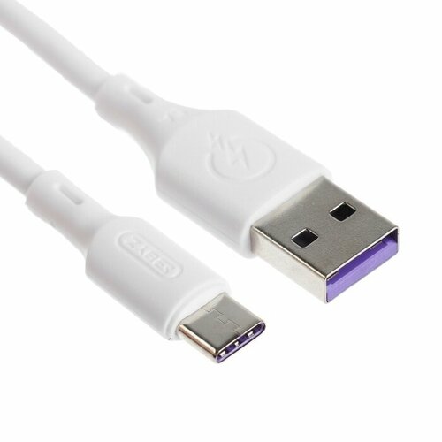 Кабель BYZ X6, Type-C - USB, 66 Вт, 5 А, 1.5 м, PD, силикон, белый сетевое зарядное устройство byz u40 1 usb 18 вт 5 а кабель usb type c 1 м pd белый