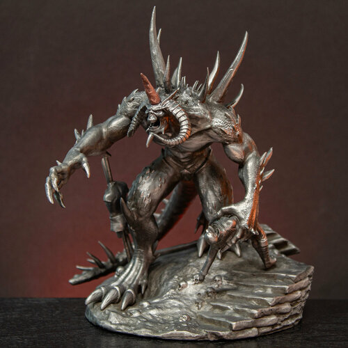 Диабло демон металлическая коллекционная фигурка с красным рогом / Diablo 4 Blizzard