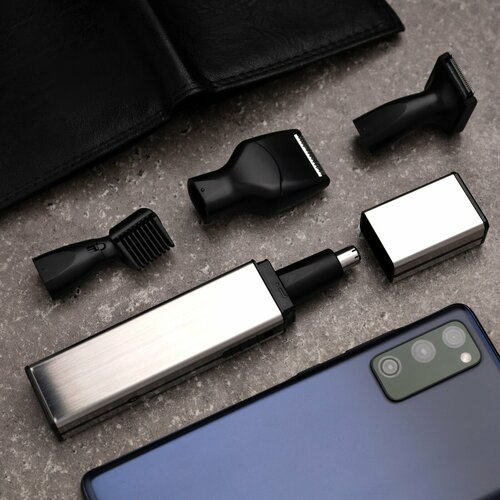 Триммер для волос Luazon LTRI-17 для усовносабороды 4 насадки АКБ серебристый 149200₽