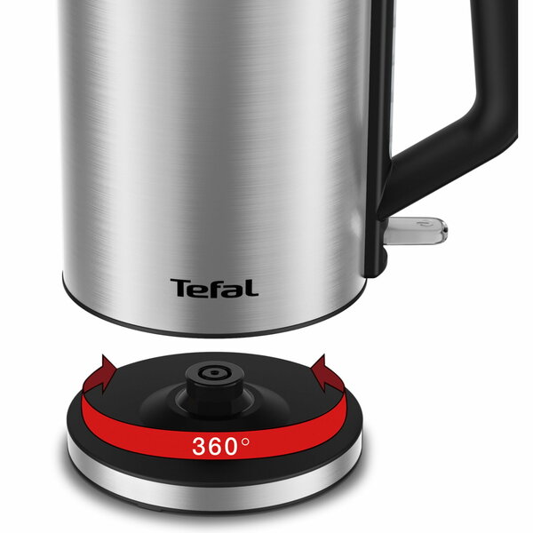 Электрический чайник Tefal Bronx KI513D10, 2200 Вт, 1.7 л, корпус из нержавеющей стали, автоотключение, фильтр против накипи