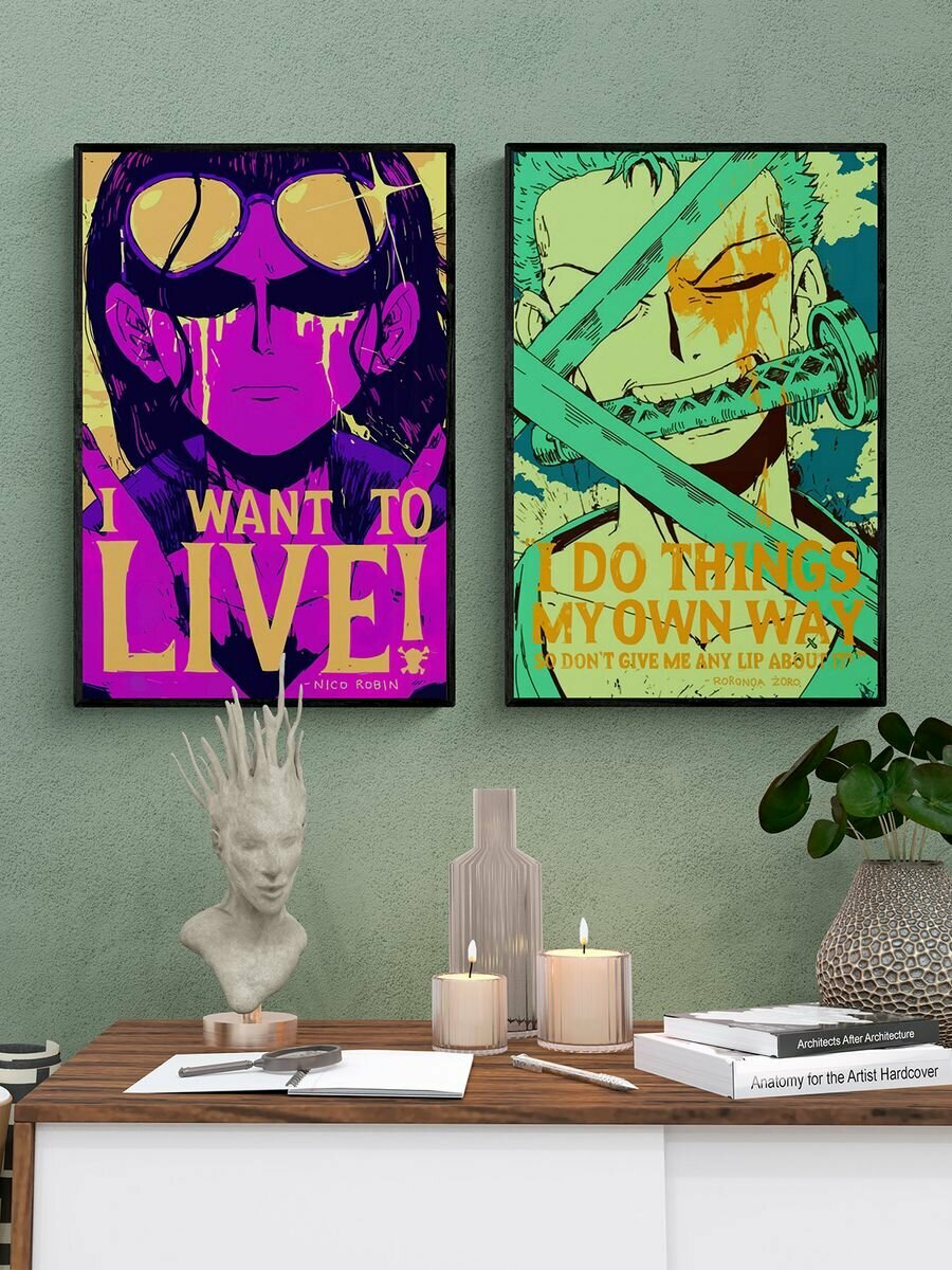 Набор из двух постеров One Piece. Нами и Зоро