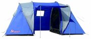 Палатка трекинговая четырехместная LANYU LY-1699, синий/серый