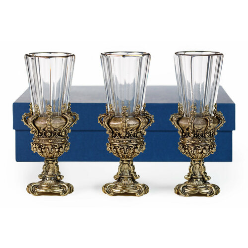 Набор из 3-х лафитников Корона Российской Империи 50 мл 14830₽