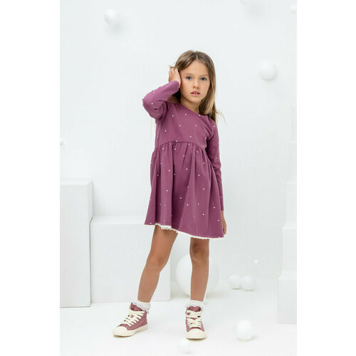 фото Платье crockid кр 5720/амарант,сердечки к431, размер 56/98, фиолетовый