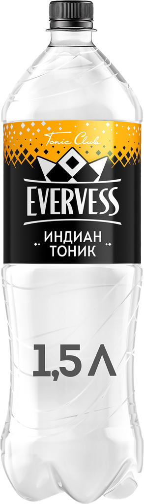 Напиток EVERVESS Тоник Индиан Тоник сильногазированный, 1.5л