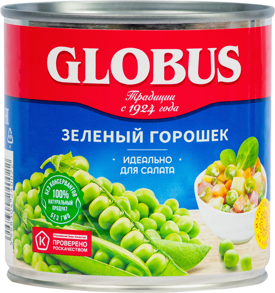 Горошек зеленый GLOBUS, 400г