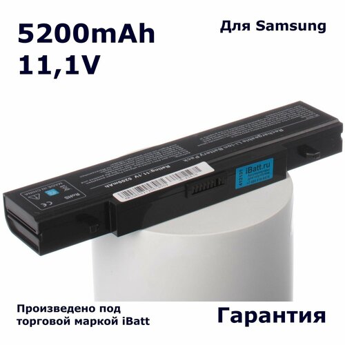 Аккумулятор iBatt 5200mAh, для R540 R530 NP300V5A NP355V5C R525 NP350V5C NP300E5C NP300E5A R520 RC530 R730 RV520 NP305V5A RV515 R425 R519 R528 R420 R440 NP300E7A R580 RV511 NP350E5C R430 RV508 jigu laptop battery for samsung aa pb9ns6b pb9nc6b r580 r540 r519 r525 r430 r530 rv511 rv411 rv508 r528 aa pb9ns6b 6cells r730