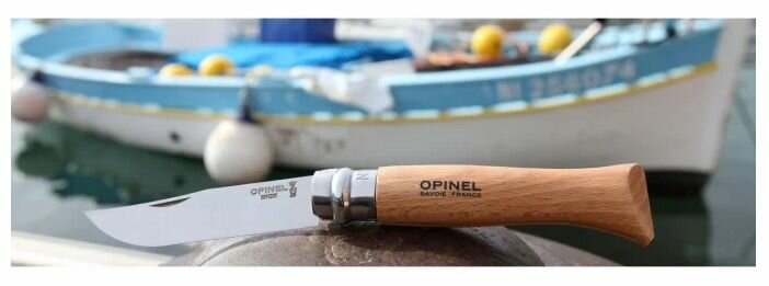 Нож OPINEL №7, нержавеющая сталь, рукоять из бука 000693