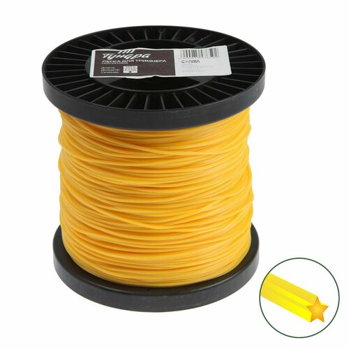 Леска для триммера сечение звезда d 24 мм 240 м нейлон 1827₽