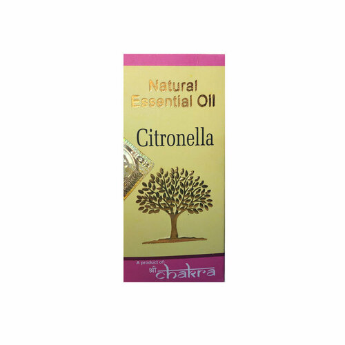 Natural Essential Oil CITRONELLA, Shri Chakra (Натуральное эфирное масло цитронелла, Шри Чакра), 10 мл.