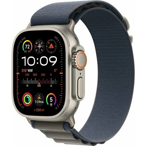 Умные часы Apple Watch Ultra 2 49 мм Titanium Case GPS + Cellular, Blue Alpine Loop M