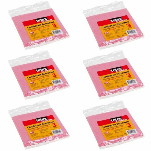 ТЕТ Салфетки бытовые вискозные, в упаковке 3шт, 6уп